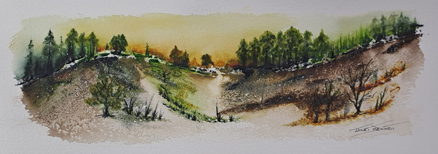Path to Golden Sunset by Artist Janet Bennet