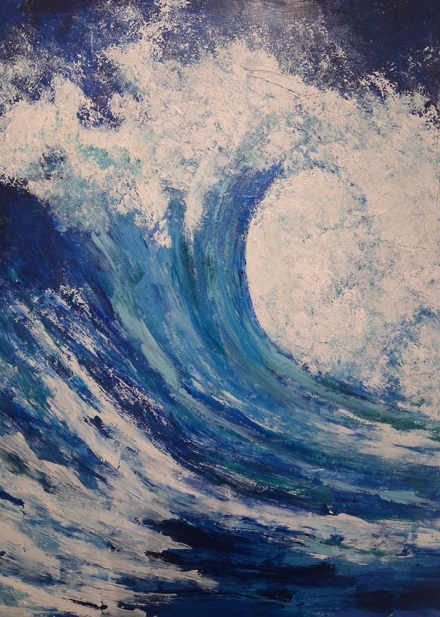 Surfing Wave By Artist Katy Hopkinson