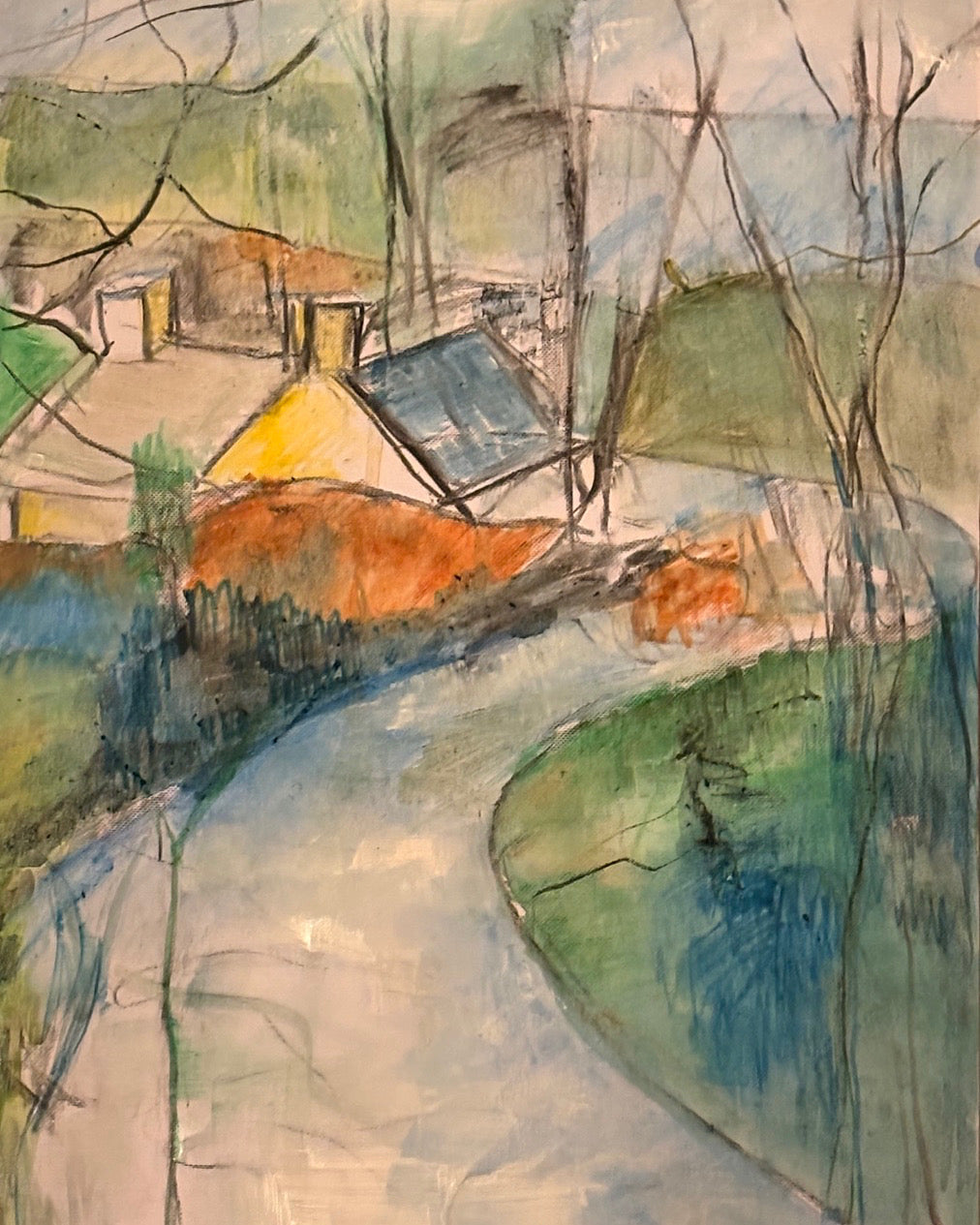 Cold Walks In Parr Fold Park Worsley By Artist Brenda Hird