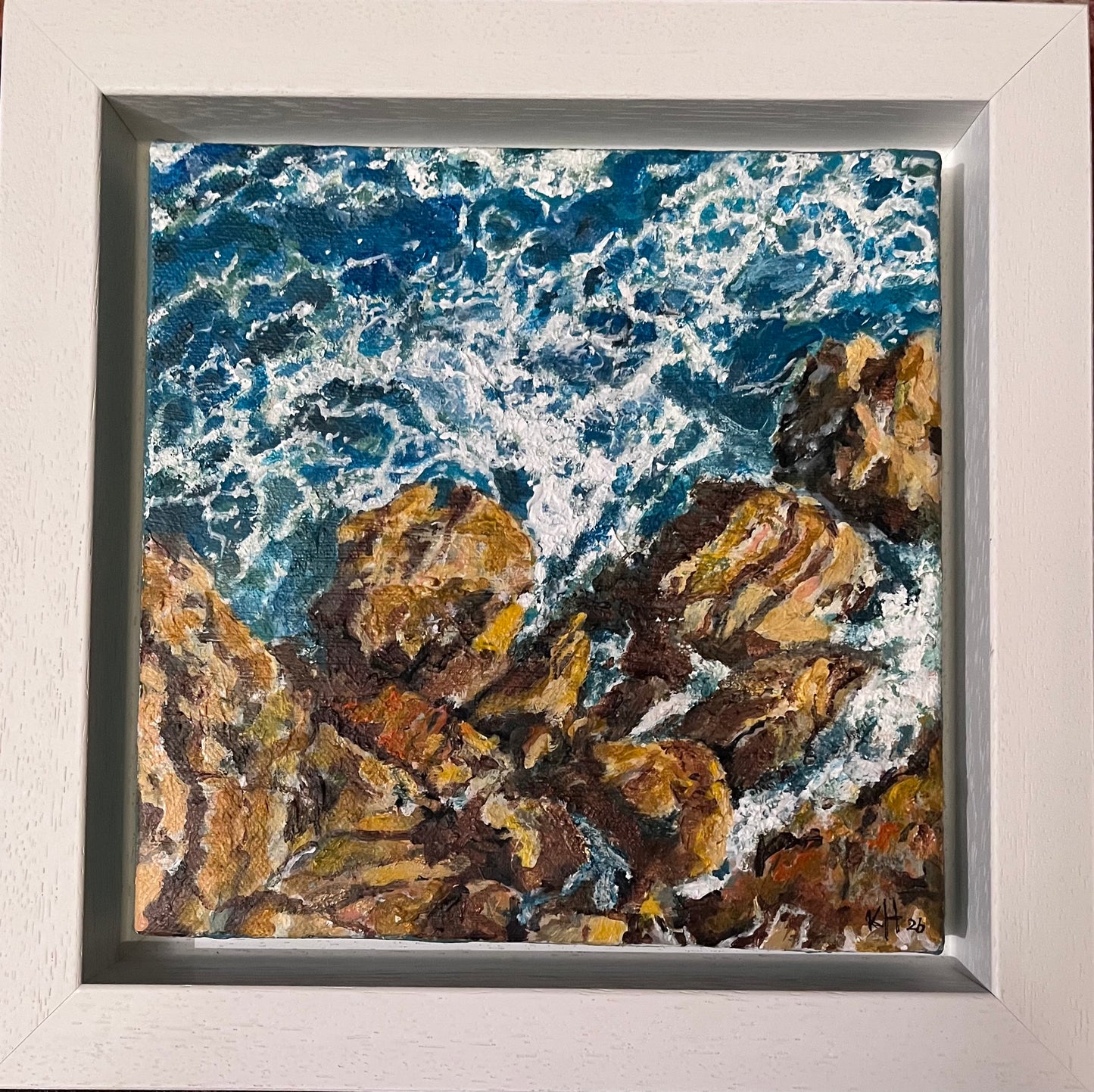 Sea Foam On The Rocks 2 by Artist Katy Hopkinson