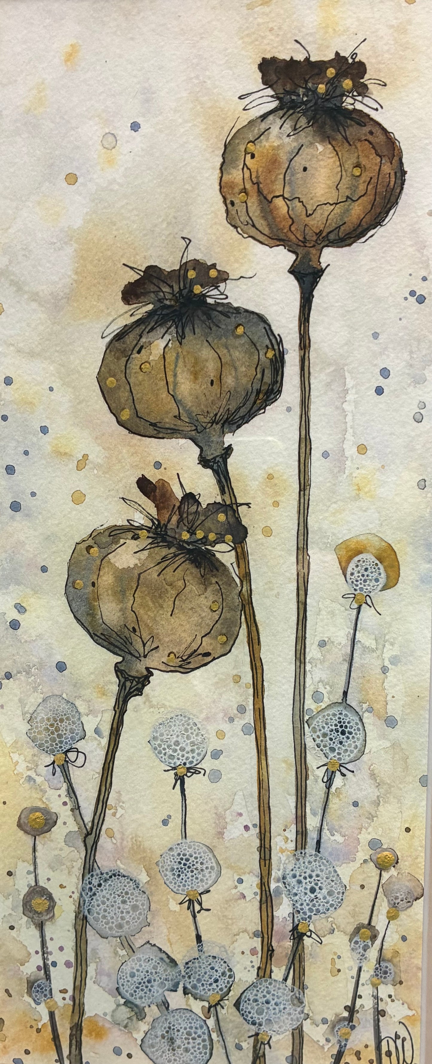 Poppy Heads By Artist Deborah Walton