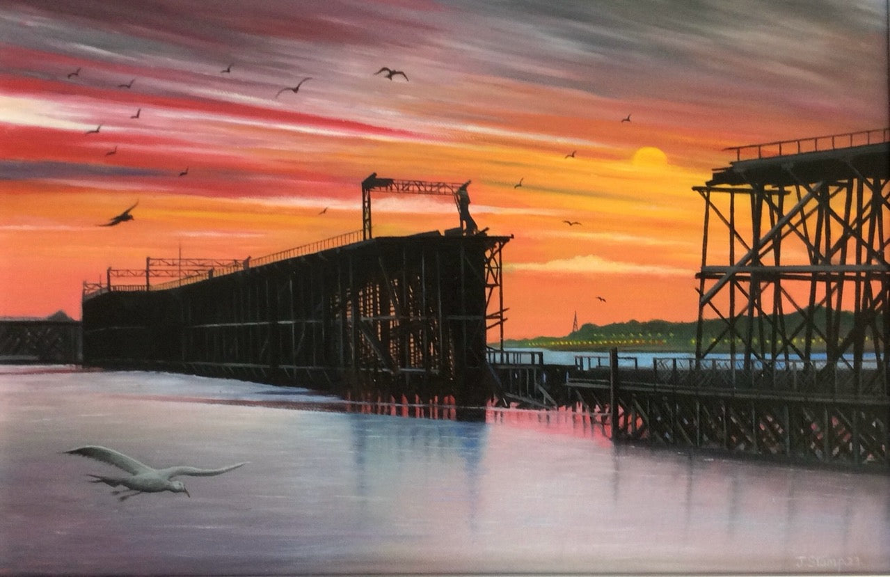 Staiths on the River Tyne by Artist Jeffrey Stamp