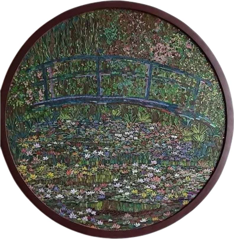 Claude Monet's Bridge Over Lilies, Little Stone Mosaics