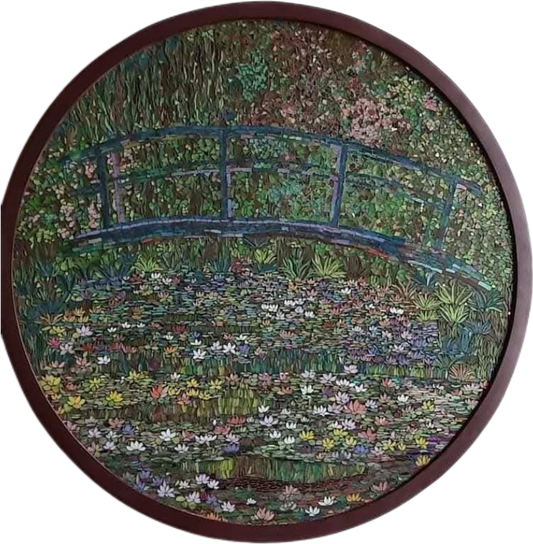 Claude Monet's Bridge Over Lilies, Little Stone Mosaics