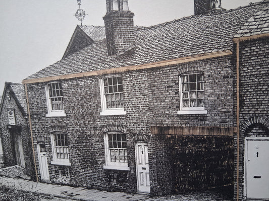 Goose Green Cottages by Artist Basil Morrison