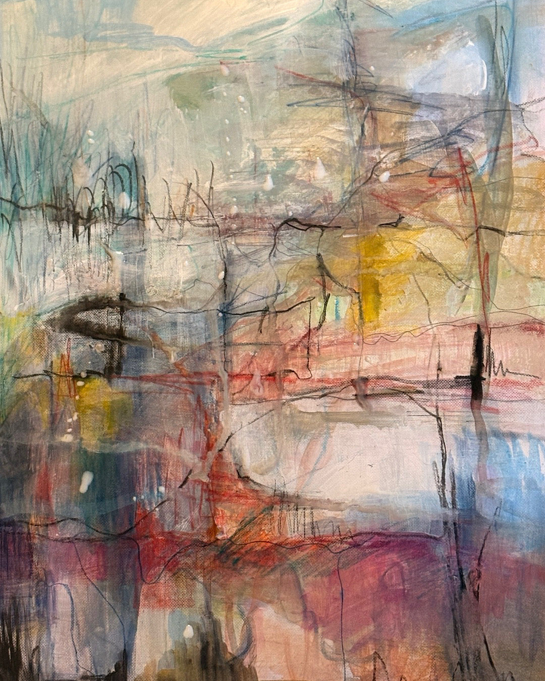 Cold Walks in Parr Fold Park Worsley By Artist Brenda Hird