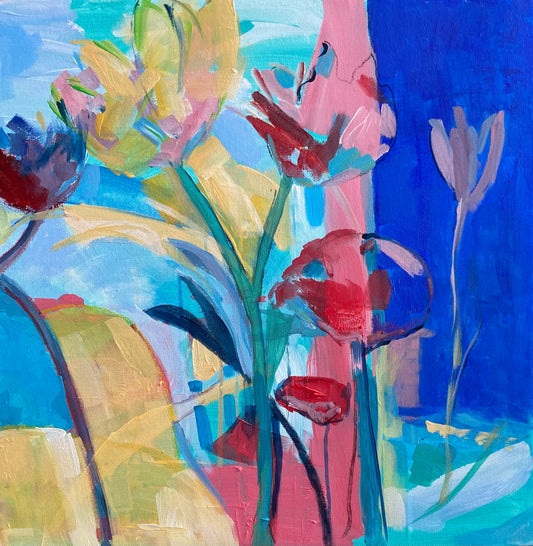 Abstract Flowers in a Salford Garden by Brenda Hird