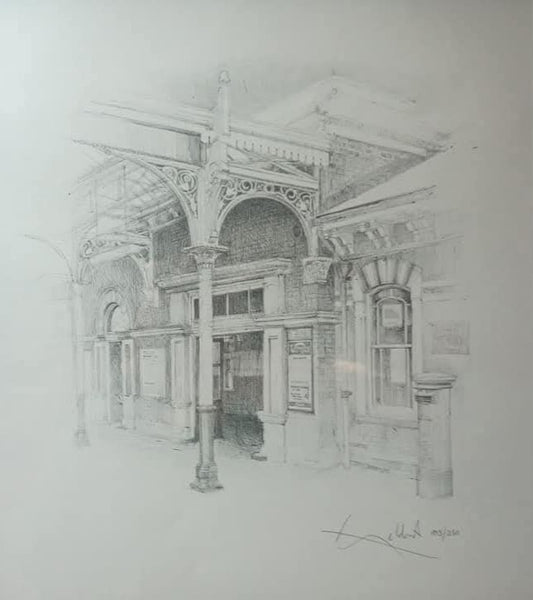 Station Approach Altrincham by Artist William Geldart