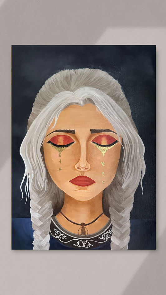 Freya Golden Tears by Artist Heather Lucy