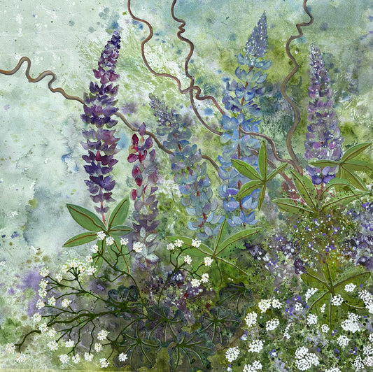 Lupins By Artist Deborah Walton