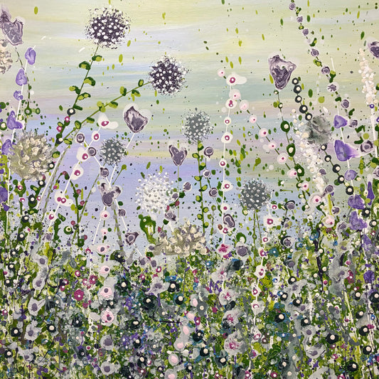Purple Flowers By Artist Deborah Walton