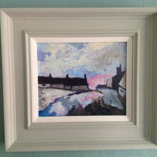 Pennine Cottages After The Snow by Artist Stephen Stringer