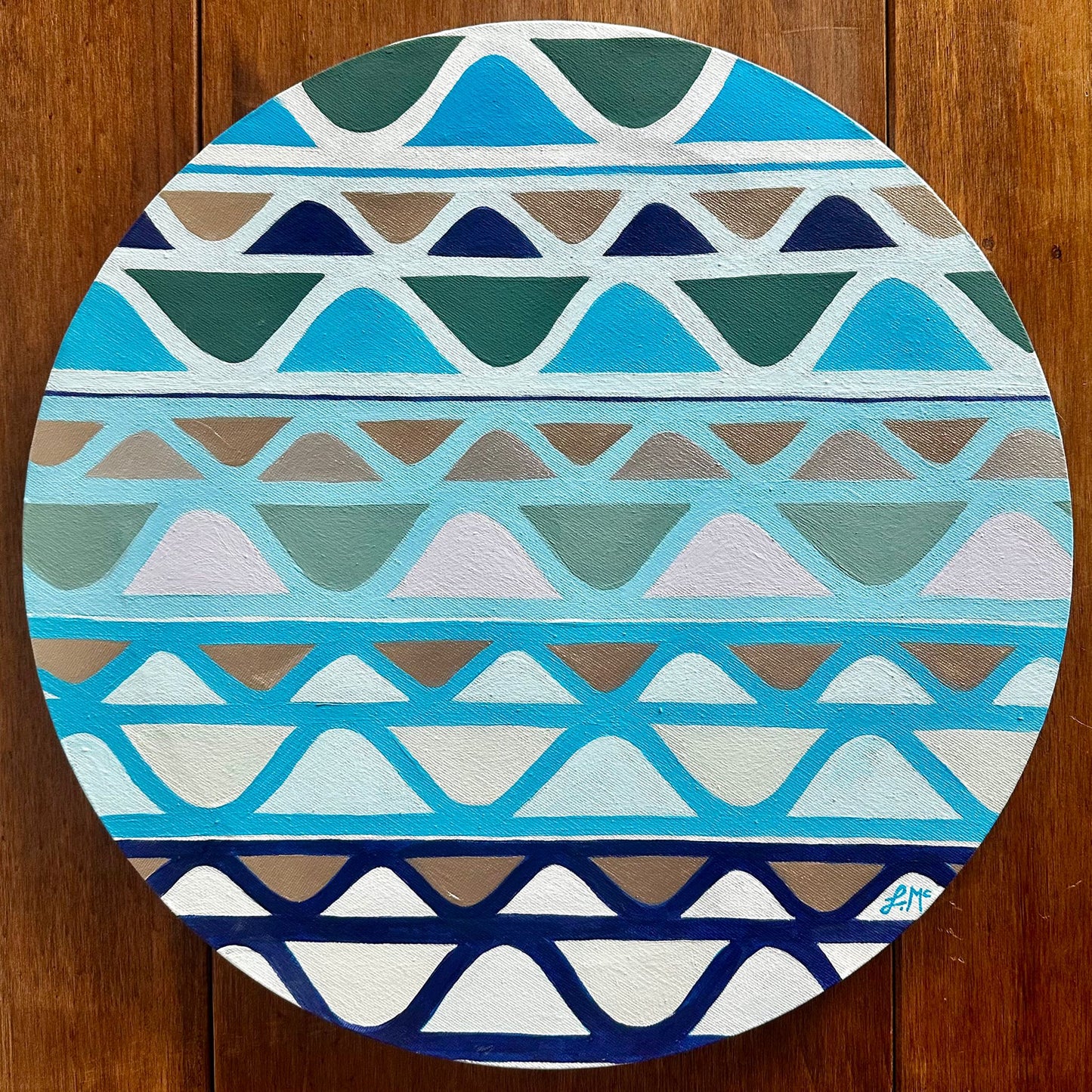 Blue Waves  By Artist Jennifer McLoughlin