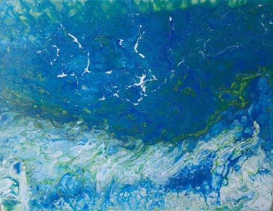 Blue Sea by Artist Gill  Price-Collinson