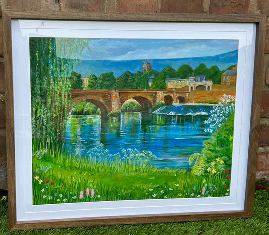 Old Dee Bridge Chester by Artist Jackie Hallmark