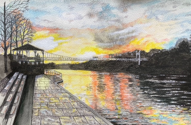 Bandstand Sunset Chesterby Artist Jackie Hallmark