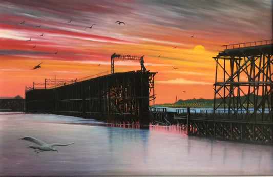 Staiths on the River Tyne by Artist Jeffrey Stamp