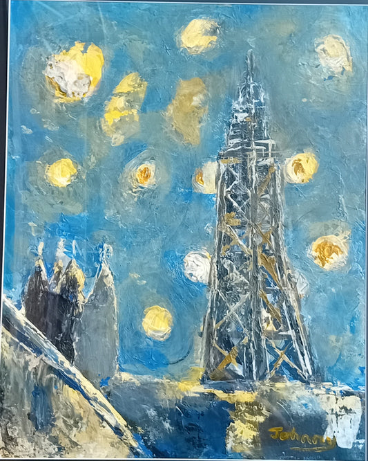A Starry Night in Blackpool. By Artist John Spencer