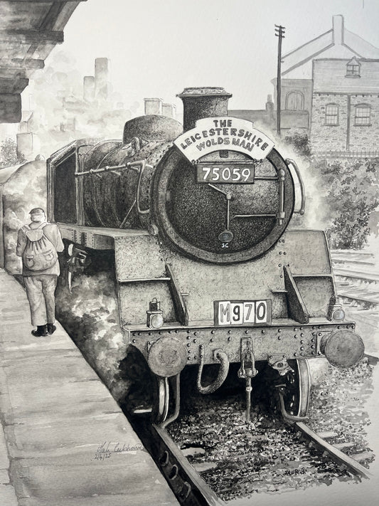 Leicestershire Woldsman Steam Train by Artist Mark Culshaw