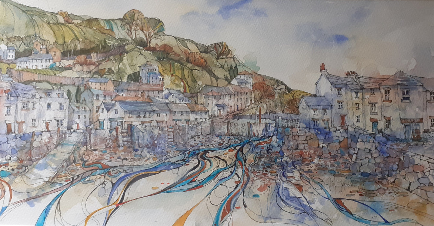 Polperro Cornwall by Artist Kevin Sparrow