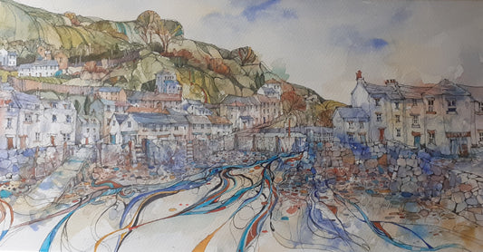Polperro Cornwall by Artist Kevin Sparrow