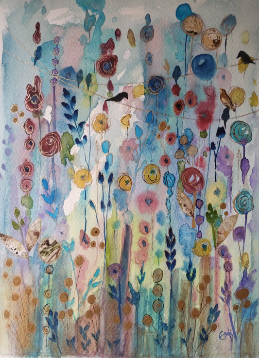 Tiny Birds and Flowers